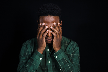 Man looking stressed